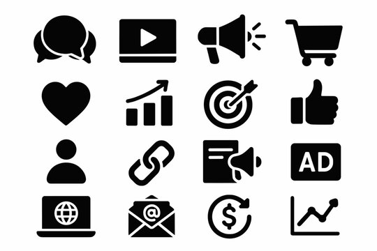 Digital Marketing Icons Set_simple_compose