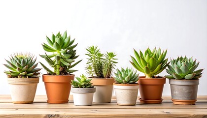 Fototapeta premium Succulents in terracotta pots