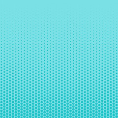 Blue Halftone Hexagon Linear Gradient Pattern