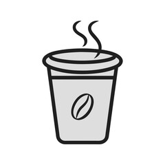 Hot coffee cup icon