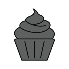 Gray cupcake outline