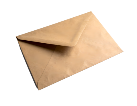 Brown Envelope document on white background