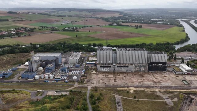 Natural gas power plant combined cycle, Meurthe et Moselle, France.
