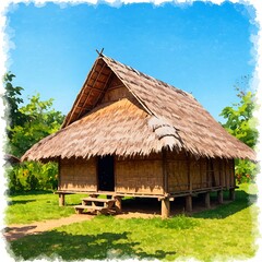 Bamboo Haven: A Watercolor Impression