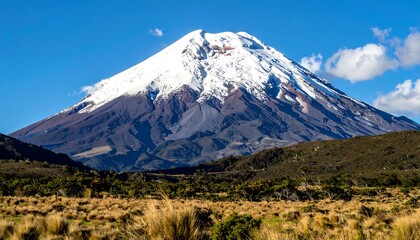 Fototapeta premium Majestic snow-capped mountain peak (2)