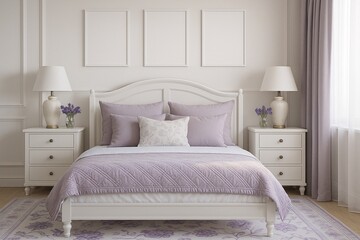bedroom with bed and pillows