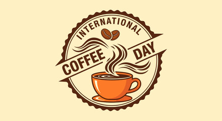 Celebrate international coffee day with a steaming cup of coffee and heartfelt wishes