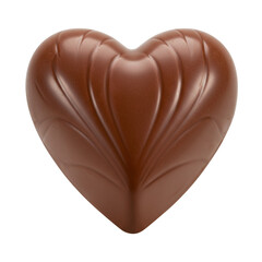 Obraz premium Heart-shaped chocolate symbolizing love and sweet moments