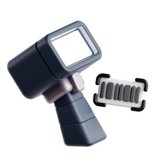 Barcode Scanner 3D Icon Illustration