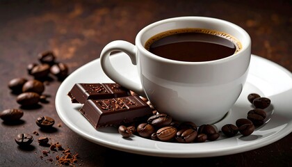 Fototapeta premium Dark coffee and chocolate