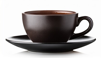 Fototapeta premium dark coffee cup isolated on transparent background