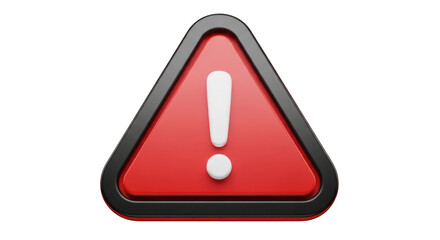 Red Warning Sign with Exclamation Point and Black Border.