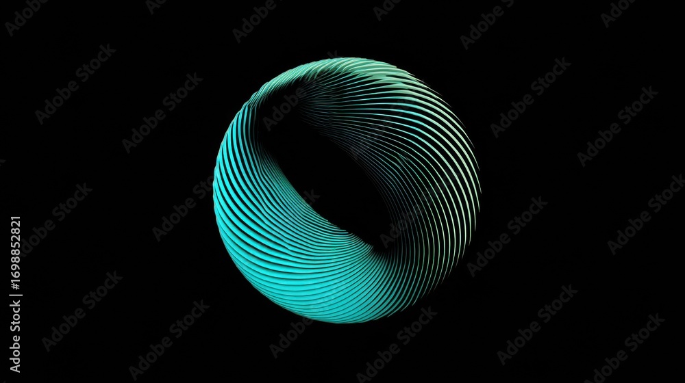 Poster intricate cylindrical patterns create a mesmerizing visual effect in a dark background, showcasing v