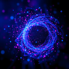 Obraz premium Abstract cosmic wave with glowing particles