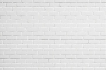 Fototapeta premium White painted brick wall texture with smooth and clean surface in uniform layout on plain white background. Concept of minimalism and construction. Ai generative