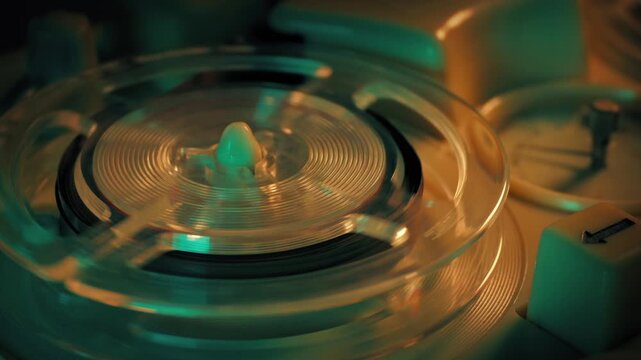 Reel To Reel Machine Plays Close-Up