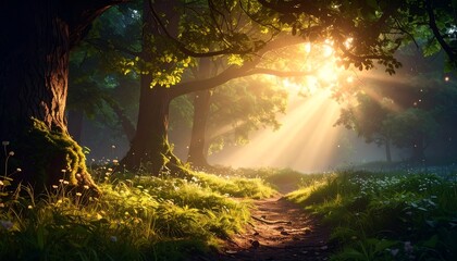 Sunlit forest path (5)