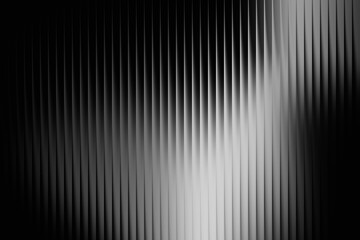 Monochromatic abstract background with vertical pleats and subtle silver light reflections