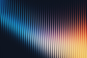 Abstract background with vertical ribbed texture in shades of blue, purple, and orange, creating a dynamic and energetic visual effect