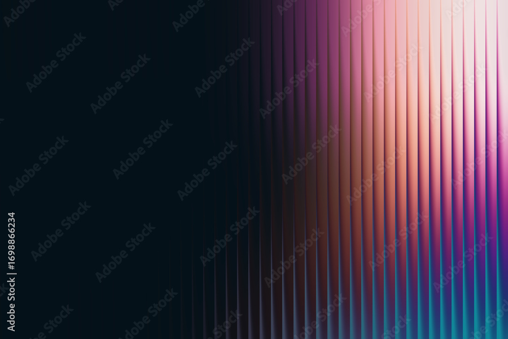 Poster abstract background with vertical lines and a gradient of purple, pink, and blue hues, creating a fu