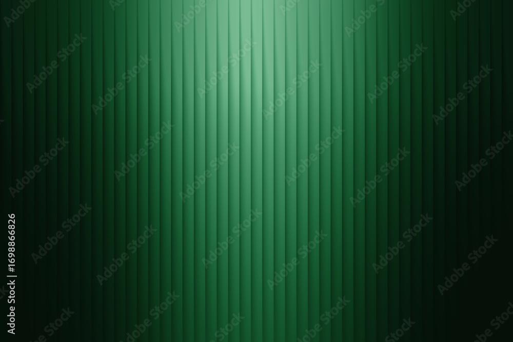 Aufkleber abstract vertical ribbed texture with a gradient of dark green to lighter green, illuminated from ab
