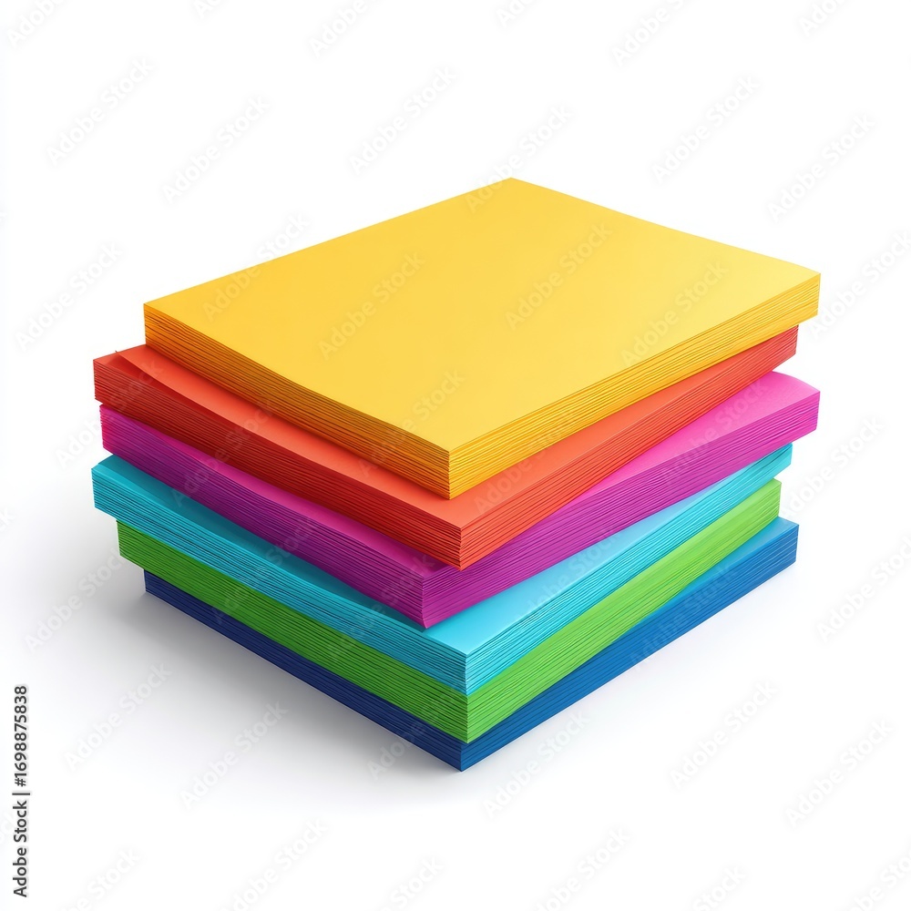 Poster stack of colorful sticky notes