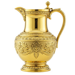 Gold-plated vases representing elegance and luxury for decor