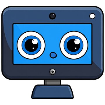 Cute cartoon computer
