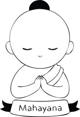 Minimalist line art silhouette of a serene meditating woman on white background meditation