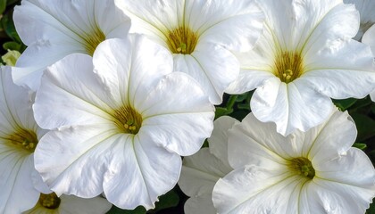 Fototapeta premium Close-up of delicate white petunias