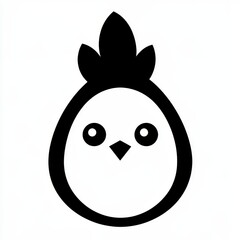The Rooster Head Glyph Icon is a modern illustration of the Chinese Zodiac