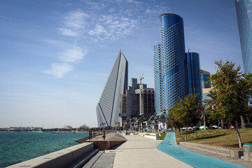 West Bay business district area view of Doha, Qatar