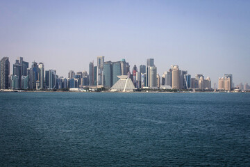 Fototapeta premium Skyline of West Bay area view of Doha, Qatar