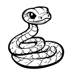 Vintage Reptile Art featuring a Silhouette Snake Logo Design symbolizing the Asian Zodiac for 2025 Celebration