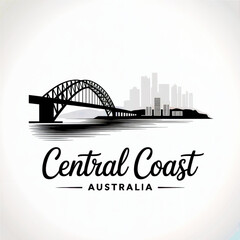 Central Coast Skyline Silhouette — A Scenic Coastal Region in New South Wales Australia Vector Illustration