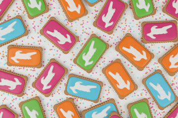 Pattern of colorful South African cookies