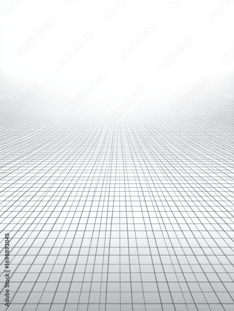 Aufkleber grid pattern creating a 3d effect in a minimalistic, futuristic space environment