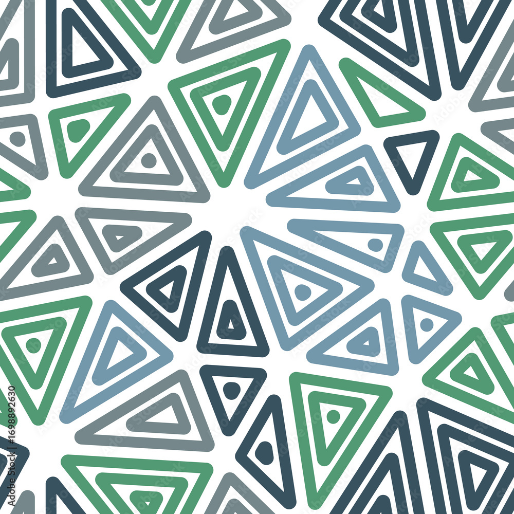 Aufkleber triangular pattern background. big triangles size. multiple repeated inner triangles. multiple color