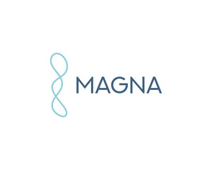 Abstract linear loops logo design in minimalistic style. Creative DNA, bacteria, lab, science  sign symbol logotype