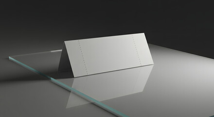 Blank white table tent card mockup for presentation.