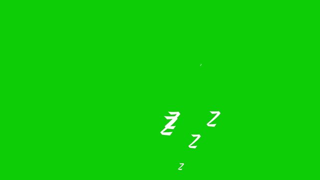Animated ZZZ Sleep Icon | Relax & Rest Motion Graphic. Sleeping Z Loop Animation | Bedtime Nap Symbol Effect.  Cute sleeping Z symbol animation (ZZZ) concept for bedtime stories, relaxation videos,