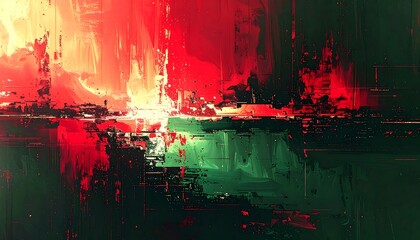 Naklejka premium Abstract digital painting with vibrant colors