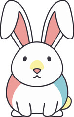 Fototapeta premium Flat Vector Rabbit Illustration