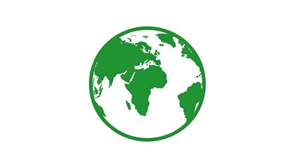 Fototapeta premium Simple green globe graphic