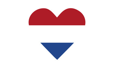 Netherlands flag in heart