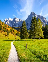 Autumnal mountain path