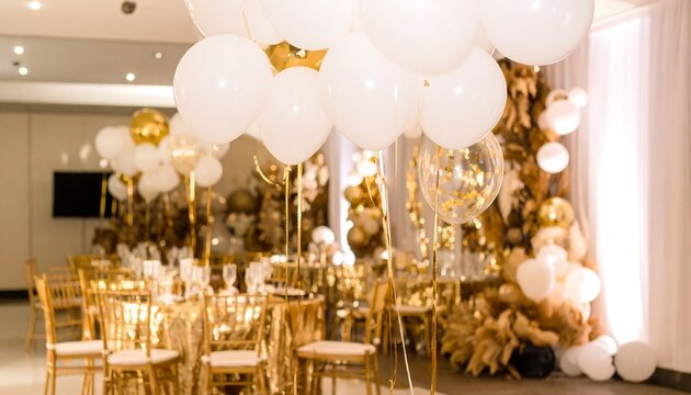 Party room with balloons