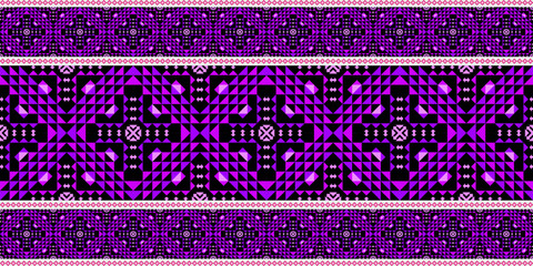 Black and white tribal tattoo seamless pattern design for wallpaper textile and fabric decoration