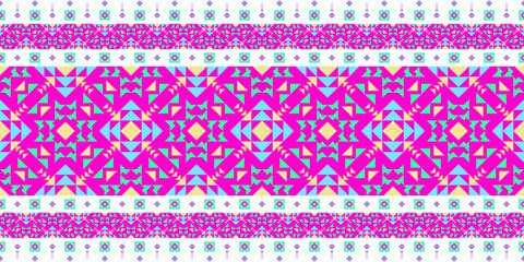 Abstract seamless floral pattern set with pink vintage decoration for wallpaper textile and fabric design