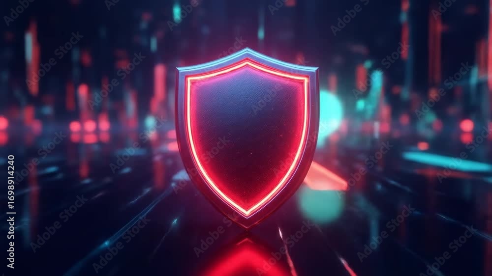 Poster cyber ​​security and data protection, internet network security, protect business and financial tran